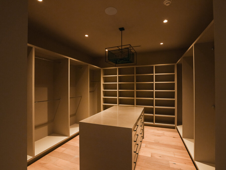 A large, empty walk-in closet.